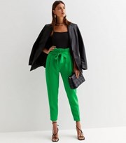 New Look Green High Tie Waist Trousers